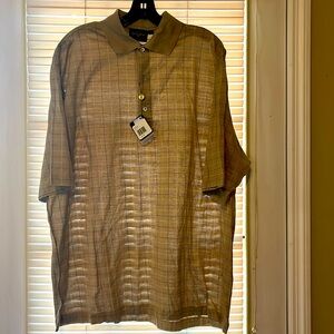 Bobby Jones Checkered Collar Cotton Golf Shirt 
Sz XL